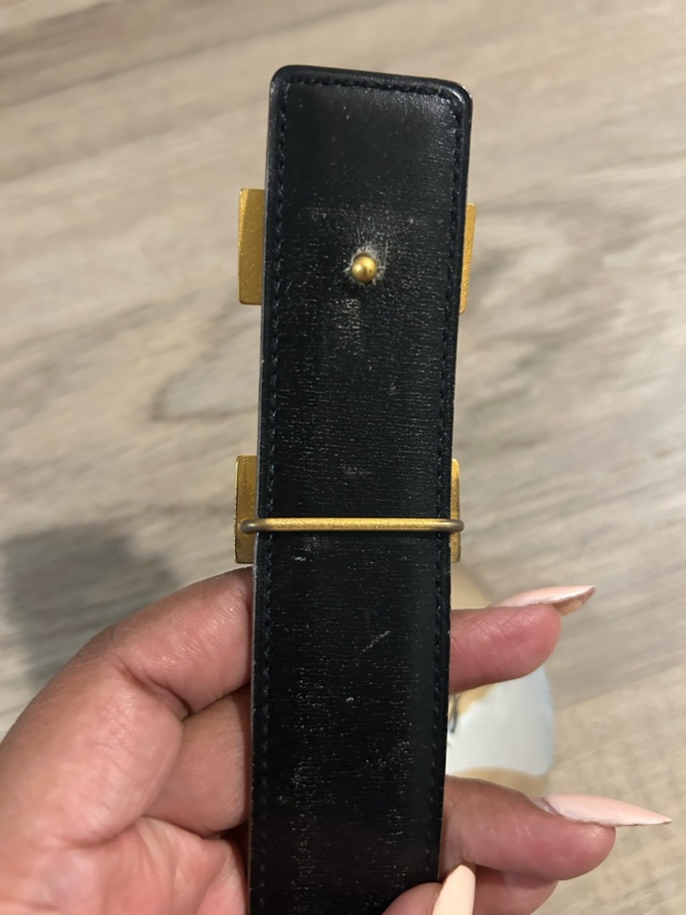 Hermes Tan Leather Belt with Gold H Buckle- Size‎ 70cm - Picture 7 of 10